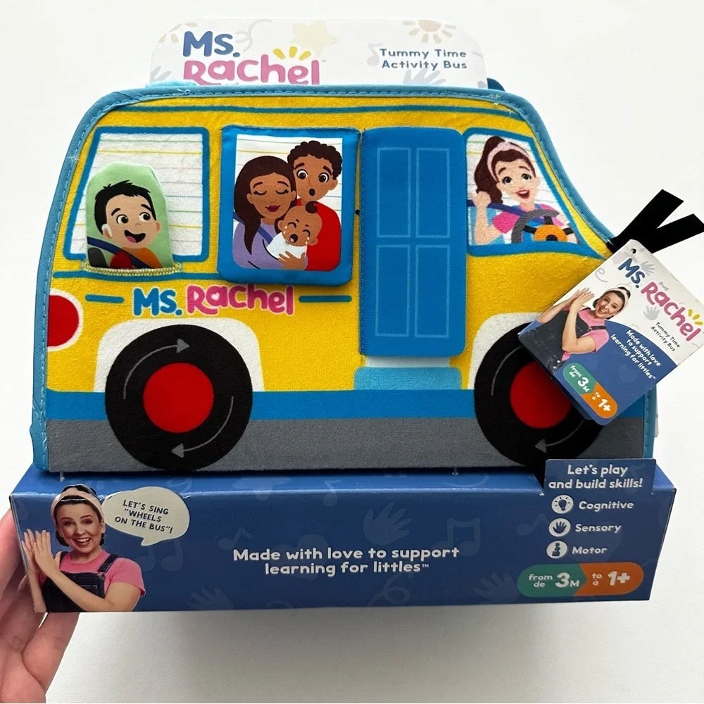 Ms. Rachel Tummy Time Activity Bus Baby Toy